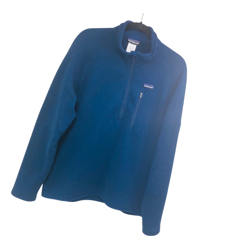 Patagonia Better Sweater Quarter Zip Fleece Pullover Blue Hiking Gorpcore Mens L